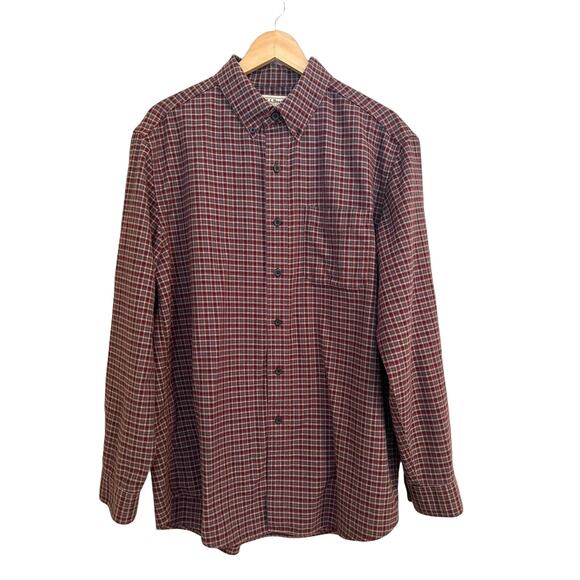 L.L. Bean Men's Casual Outdoor Plaid Button Down Shirt Shacket Large Gorpcore - Picture 1 of 8